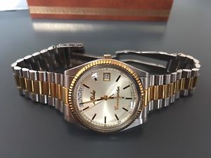 【送料無料】腕時計　ウォッチ　コマンダーボックスペーパースチールmido commander 8299 day date box papeles steel amp; gold 107,789円