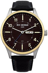 【送料無料】腕時計　ウォッチ　ベンシャーマンストラップナイツグアーガムben sherman wb002b spitalfields da fecha correa negra caballeros 2 ao guar rrp 75