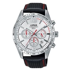 【送料無料】腕時計 ウォッチ ナイツステンレススチールクロノグラフウォッチレザーストラップlorus caballeros crongrafo acero inoxidable reloj correa de cuero rt391fx9