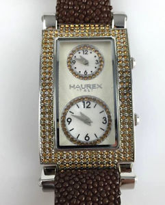 【送料無料】腕時計　ウォッチ　イタリアスワロフスキーウォッチwatch haurex italy swarovski orologio donna reffs325dsm quarzo pelle deplo nuov