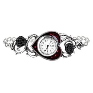 【送料無料】腕時計　ウォッチ　バラスワロフスキークリスタルエナメルピューターゴシックベッドalchemy gothic cama de sangre rosas esmalte swarovski cristal peltre reloj de pulsera