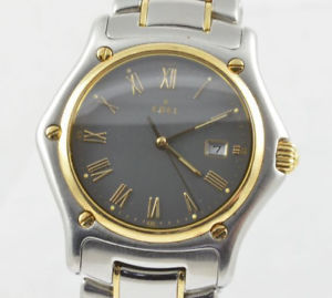 【送料無料】腕時計　ウォッチ　アラームスチールゴールドスチールテープミリebel 1911 caballeros reloj acero750 oro 187902 quartz 36mm con orig cinta de acero｜hokushin