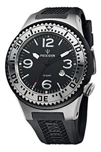 【送料無料】腕時計 ウォッチ ポセイドンスキューバスリムネロorologio uomo kienzle poseidon,scuba l 48 mm,spessore slim,13mm,nero argentato