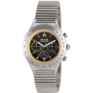 【送料無料】腕時計　ウォッチ　ヒップホップアルミニウムクロノゴールドorologio uomo hip hop aluminium hwu0733 chrono bracciale alluminio gold 42mm