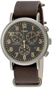 【送料無料】腕時計　ウォッチ　クロノペレビンテージorologio timex weekender tw2p85400 chrono pelle marrone nero indiglo vintage 17,505円