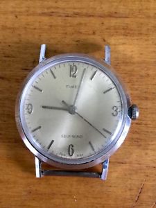 【送料無料】腕時計　ウォッチ　ビンテージアラームtimex self wind manual hand winding watch vintage reloj 33,5 mm va y se para