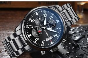 【送料無料】腕時計　ウォッチ　スポーツケースreloj de pulsera sinobi hombre deporte negra nueva estuche para joya