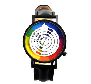 【送料無料】腕時計　ウォッチ　カラーホイールクロックインテリアcolor rueda reloj el de pulsera para colourists, pintores, interior d