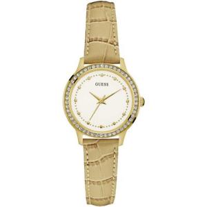【送料無料】腕時計 ウォッチ チェルシーペレベージュゴールドスワロフスキークラシコorologio donna guess chelsea w0648l3 pelle beige gold dorato swarovski classico|hokushin