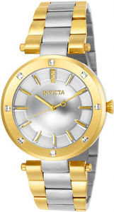 【送料無料】腕時計　ウォッチ　トーンアラームステンレスinvicta mujer ngel cristales 100m dos tonos reloj acero inoxidable 23725｜hokushin