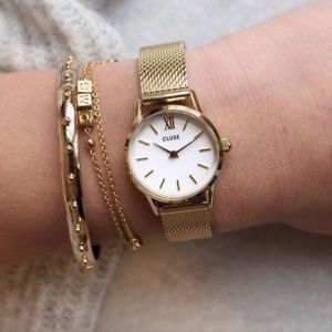 【送料無料】腕時計　ウォッチ　ラメッシュゴールドゴールドヌオーヴォorologio cluse cl50007 vedette donna mesh gold 24 mm oro dorato nuovo｜hokushin
