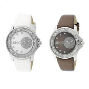 【送料無料】腕時計　ウォッチ　ラグジュアリーリュジョドーナダンスベラペレスワロフスキーorologio donna liu jo luxury dancing vera pelle bianco marrone swarovski