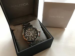 【送料無料】腕時計　ウォッチ　ステンレススチールメンズクロノグラフreloj de pulsera nautica ncs600a17547g calidad para hombre de acero inoxidable crongrafo