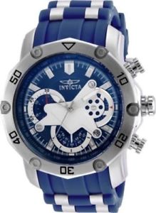 【送料無料】腕時計　ウォッチ　フィールドクロノグラフウォッチ22796 invicta 50mm hombres azul y blanco esfera crongrafo reloj con fecha