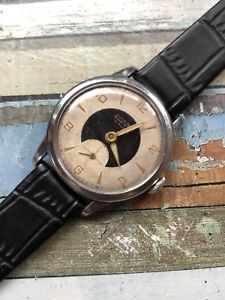 【送料無料】腕時計　ウォッチ　スイスコニャックアラーム1950s conac suizo cuadrante de bicolor a mano reloj para hombre