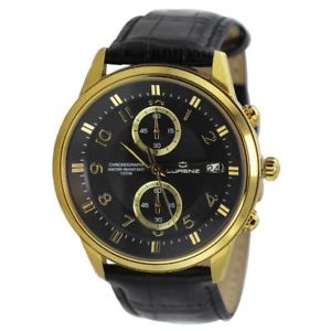 【送料無料】腕時計　ウォッチ　クロノグラフカサゴールドネロorologio cronografo uomo lorenz 026815bb2 cassa acciaio pvd oro pelle nero