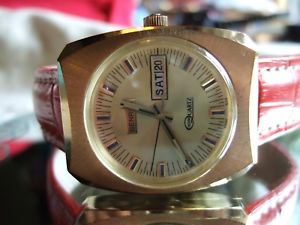 【送料無料】腕時計 ウォッチ コレクションraro para hombres de coleccin excelente benrus electronic techniquartz oro pl grande reloj