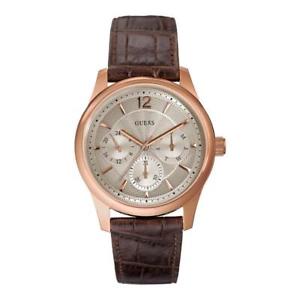 【送料無料】腕時計 ウォッチ クラシコメートルorologio uomo guess asset w0475g2 multifunzione pelle marrone ros classico 50mt