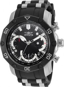 【送料無料】腕時計　ウォッチ　プロダイバーストップウォッチブラックステンレススチールinvicta hombres pro diver cronmetro 100m acero inoxidable negro