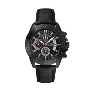 【送料無料】腕時計　ウォッチ　クロノグラフクロノウォッチスチールorologio cronografo uomo guess w18549g1 acciaio pelle nero chrono watch steel