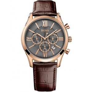 【送料無料】腕時計　ウォッチ　アラームベルトクロノグラフヒューゴボスアンバサダーreloj crongrafo hugo boss embajador para hombres correa marrn de cuero hb1513198｜hokushin