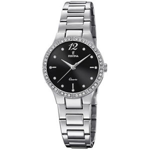 【送料無料】腕時計　ウォッチ　ドナテンポネロorologio festina donna solo tempo nero con cristalli f202402