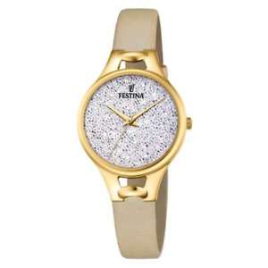 【送料無料】腕時計　ウォッチ　マドモアゼルドナベージュorologio festina mademoiselle donna con cristalli pelle beige f203351