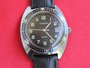 【送料無料】腕時計　ウォッチ　オートスポーツビンテージアラームdugena sport 2527 automatico kal puw 661s vintage reloj hombre 35 mm