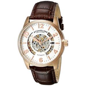 【送料無料】腕時計　ウォッチ　ブラウンカーフレザーsthurling herencia hombres 42mm automtico marrn cuero de ternero krysterna 25,186円