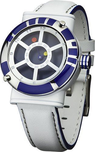 【貨物輸送無料】ウオッチ ご覧なさる クオーツアナログマンクロックstar wars r2d2 para hombre analgico de cuarzo reloj para coleccionistascorrea de cuero blanco