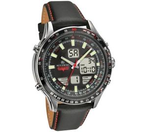 【送料無料】腕時計　ウォッチ　ステンレススチールクロノグラフアラームイギリスaccurist skymaster para hombre de acero inoxidable crongrafo reloj manos luminosas _ nuevo reino un｜hokushin