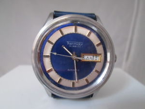 【送料無料】腕時計　ウォッチ　テルミドールステンレススチールスペインスイスカレンダーthermidor acero inoxidable espaa suiza 1970 calendario automtico azul