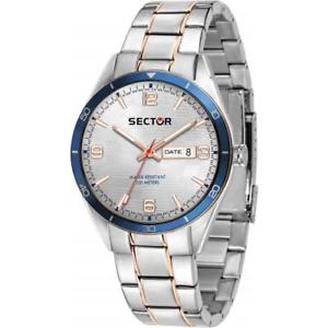 【貨物輸送無料】ウオッチ ご覧なさる 部門印行orologio sector 770 r3253516002 uomo watch acciaio 44粍 silver bicolore data