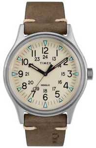 【貨物輸送無料】ウオッチ ご覧なさる ブラウンストラップtimex correa de cuero marrn para hombre mk1 sst tw2r96800 relojes