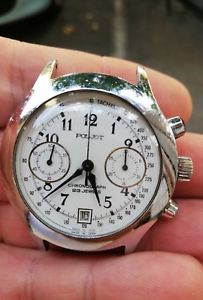 【貨物輸送無料】ウオッチ ご覧なさる ご覧なさるpoljot cronograph watch 23 jewels 38 粍