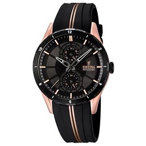 【貨物輸送無料】ウオッチ ご覧なさる マルチファンクションスチールゴムfestina f168421 multifuncin de hombre en acero chapado y caucho