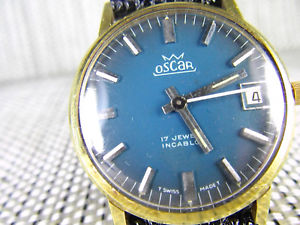 【貨物輸送無料】ウオッチ ご覧なさる スイス連邦オスカーincreible inusual reloj suizo oscar chapado en oro aos 60 funciona lote watches