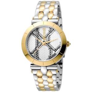 【貨物輸送無料】ウオッチ ご覧なさる キャバリゴールドorologio donna just cavalli animal jc1l005m0095 bracciale acciaio bicolor gold