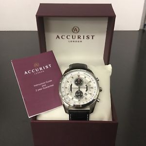 【貨物輸送無料】ウオッチ ご覧なさる モデルステンレススチールクロノグラフアラームpara hombre accurist no modelo ms785b acero inoxidable crongrafo reloj rrp  17900,