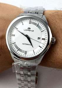 【送料無料】腕時計 ウォッチ ウォッチorologio lorenz automatico 21 jewels myota watch 43mm acciaio uomo meccanico|hokushin