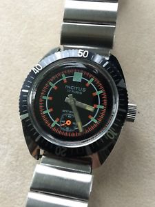 【送料無料】腕時計　ウォッチ　ダイバーダイビングマニュアルビンテージアラームnos nuevo incitus diver buceo cuerda manual winding vintage watch reloj 33,5 mm