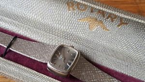 【送料無料】腕時計　ウォッチ　ビンテージソリッドシルバーロープreloj pulsera seoras vintage 925 plata maciza rotatorio de cuerda manual 33g en caja｜hokushin