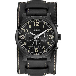 【貨物輸送無料】ウオッチ ご覧なさる ペレウォッチロトンドカフorologio guess arrow w1162g2 watch pelle nero uomo 46粍 rotondo cuff brunito