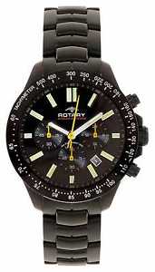 【送料無料】腕時計　ウォッチ　ロータリアラーム￥totalmente nuevo para hombre rotary aquaspeed plateado negro reloj agb00085c04 pvp 250｜hokushin