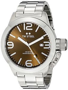 【送料無料】腕時計　ウォッチ　スチールアラームブラウンtw steel cb21 reloj canteen 45 mm marrn 2 aos de garanta