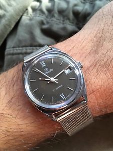 【貨物輸送無料】ウオッチ ご覧なさる マニュアルアラーム1970s reloj para hombres nivada manual 鉄 1401 c