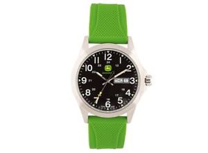 【貨物輸送無料】ウオッチ ご覧なさる ゴムストラップグリーンジョンディアウォッチreloj con correa de goma john deere verde