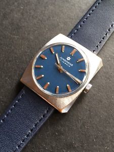 【貨物輸送無料】ウオッチ ご覧なさる ビンテージドイツjunghans 62000 esfera azul reloj para hombre vintage german made