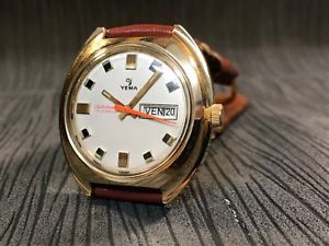 【貨物輸送無料】ウオッチ ご覧なさる ビンテージmontre yema automatique vintage mouvement 鉄 3612