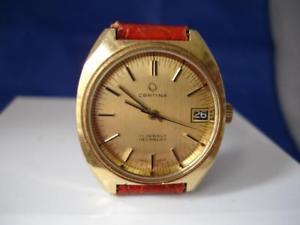 【貨物輸送無料】ウオッチ ご覧なさる ブランドメッキステンレスロープカレンダースイスreloj pulsera certina chapado  acero cuerda calendario 17 gemas 1960 suiza
